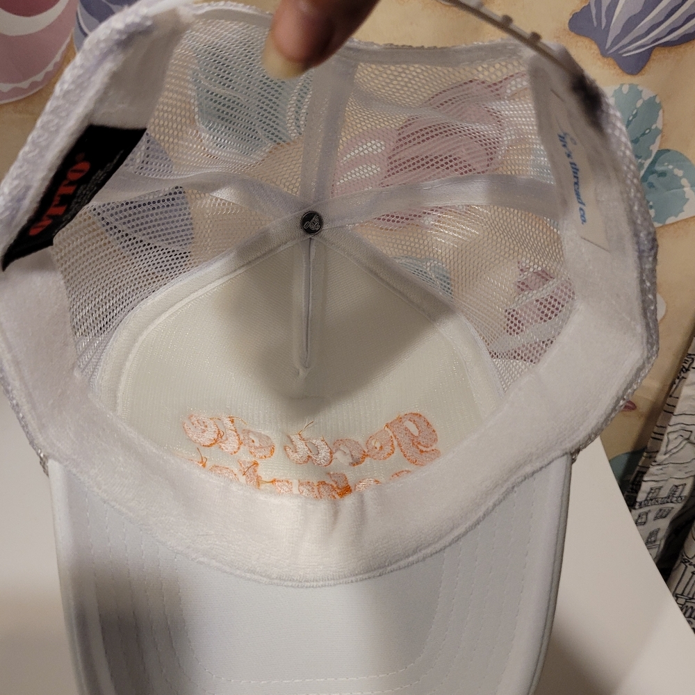 White and Orange Good Ole Rockytop Otto Liv's Thread Co Trucker Hat NWOT - Picture 4 of 5
